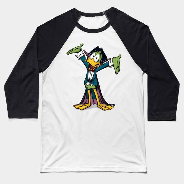 Count Duckula Baseball T-Shirt by Black Snow Comics